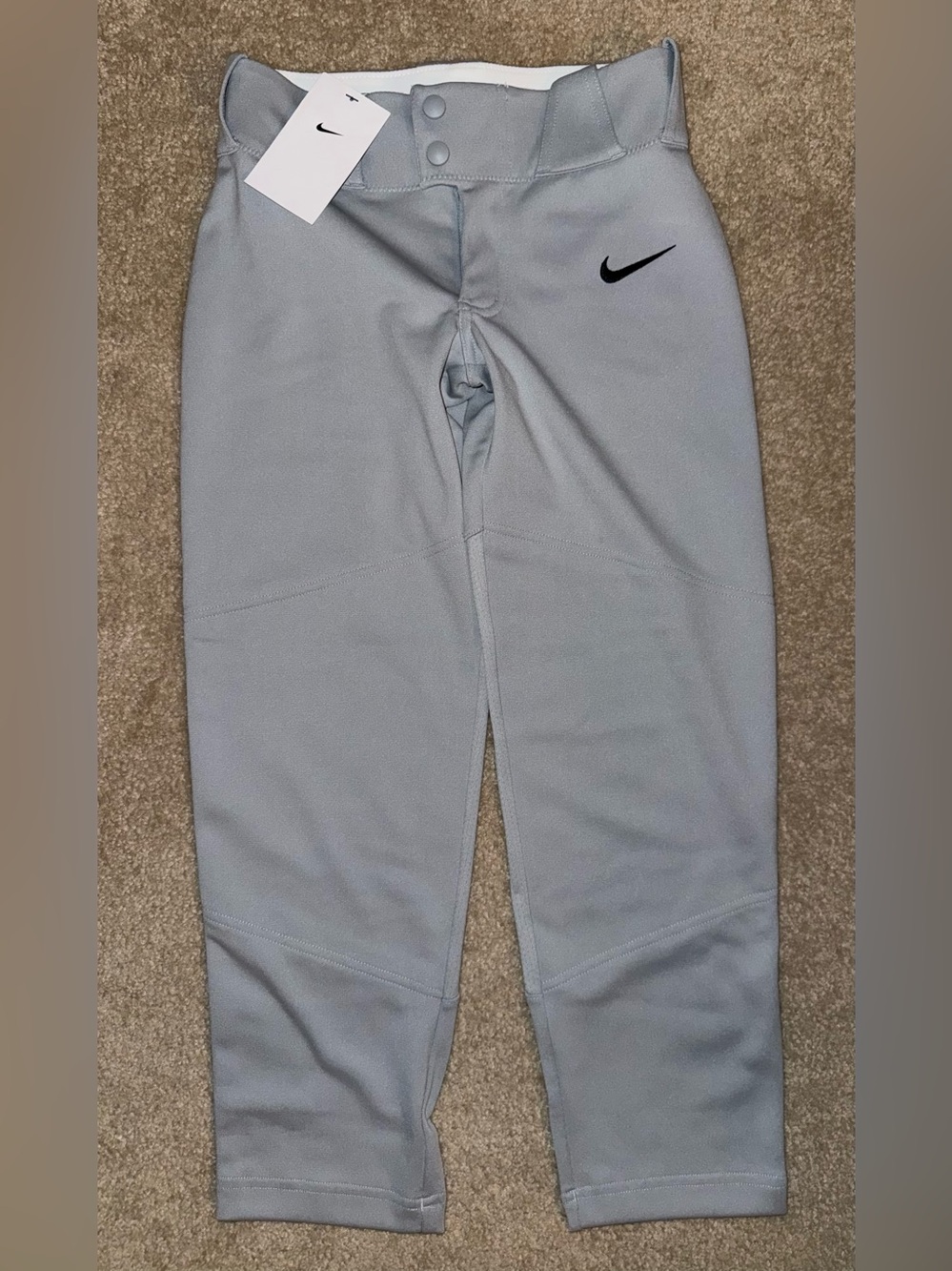 Nike Boys’ Vapor Select Gray Baseball Pants Size Small NEW WITH TAGS